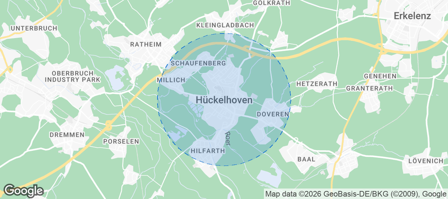 Hückelhoven Airbnb map